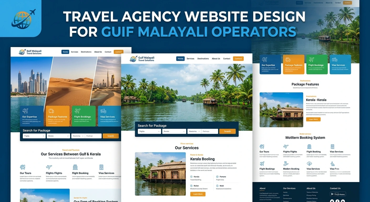 Travel Agency Website Design for Gulf Malayali Operators